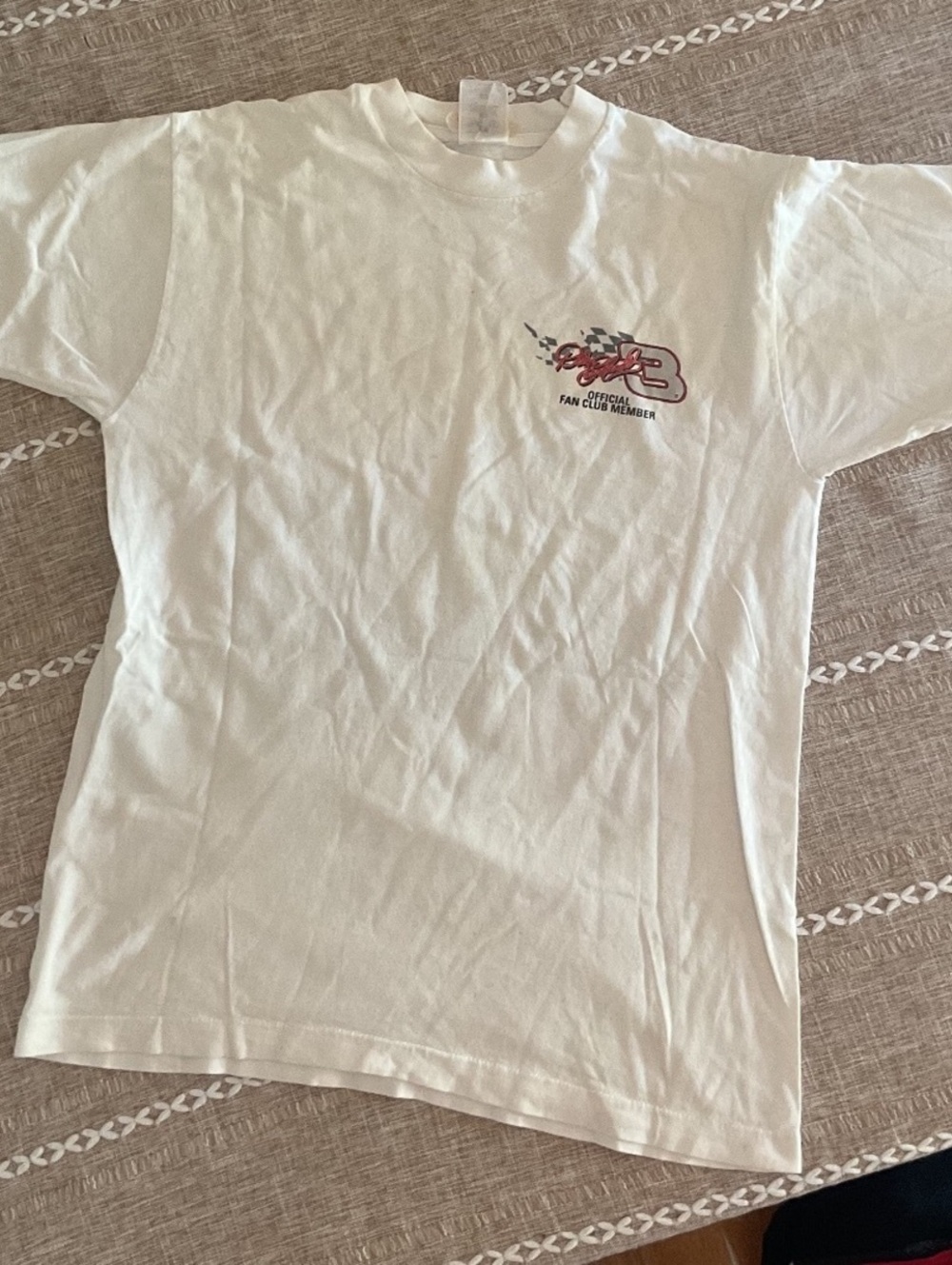 Vintage 1997 Dale Earnhardt Fan Club Shirt Single Stitch Nascar White Medium